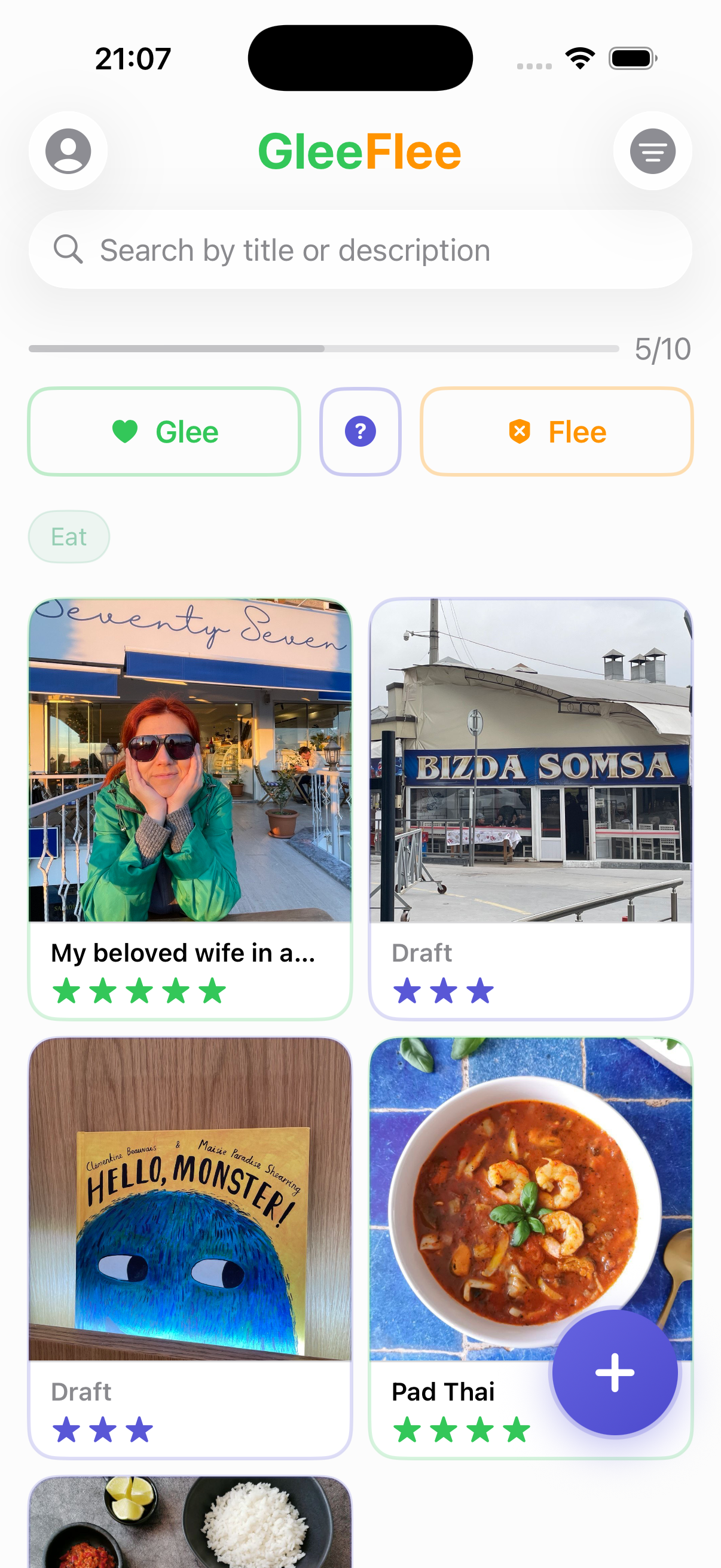 GleeFlee app screenshot